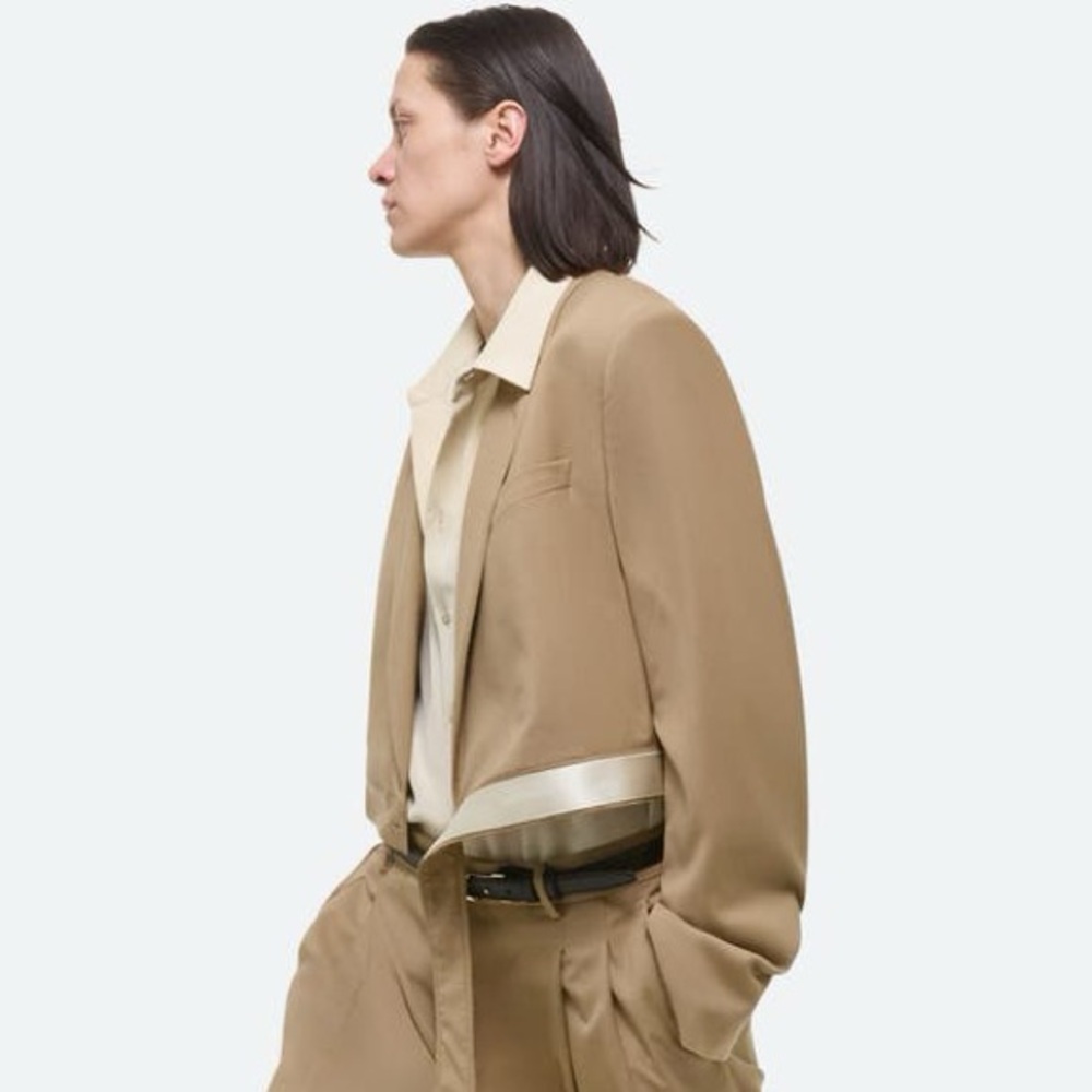 Helmut Lang Wool Cropped Wrap Blazer MAKE AN OFFER